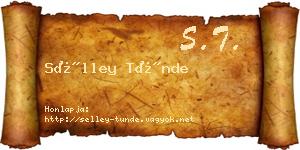 Sélley Tünde névjegykártya