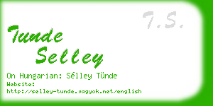 tunde selley business card